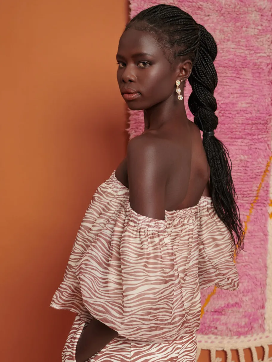 Sister Jane Ghospell Zoya Zebra Bandeau Top | Women Tops | Ghospell