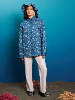 Sister Jane Honeycomb Denim Over Shirt | Women Tops | Shirts