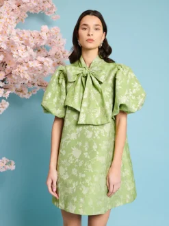 Sister Jane Laurel Jacquard Bow Dress | Women Dresses