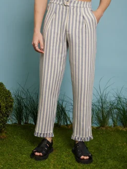 Sister Jane Layne Fray Stripe Trousers | Trousers
