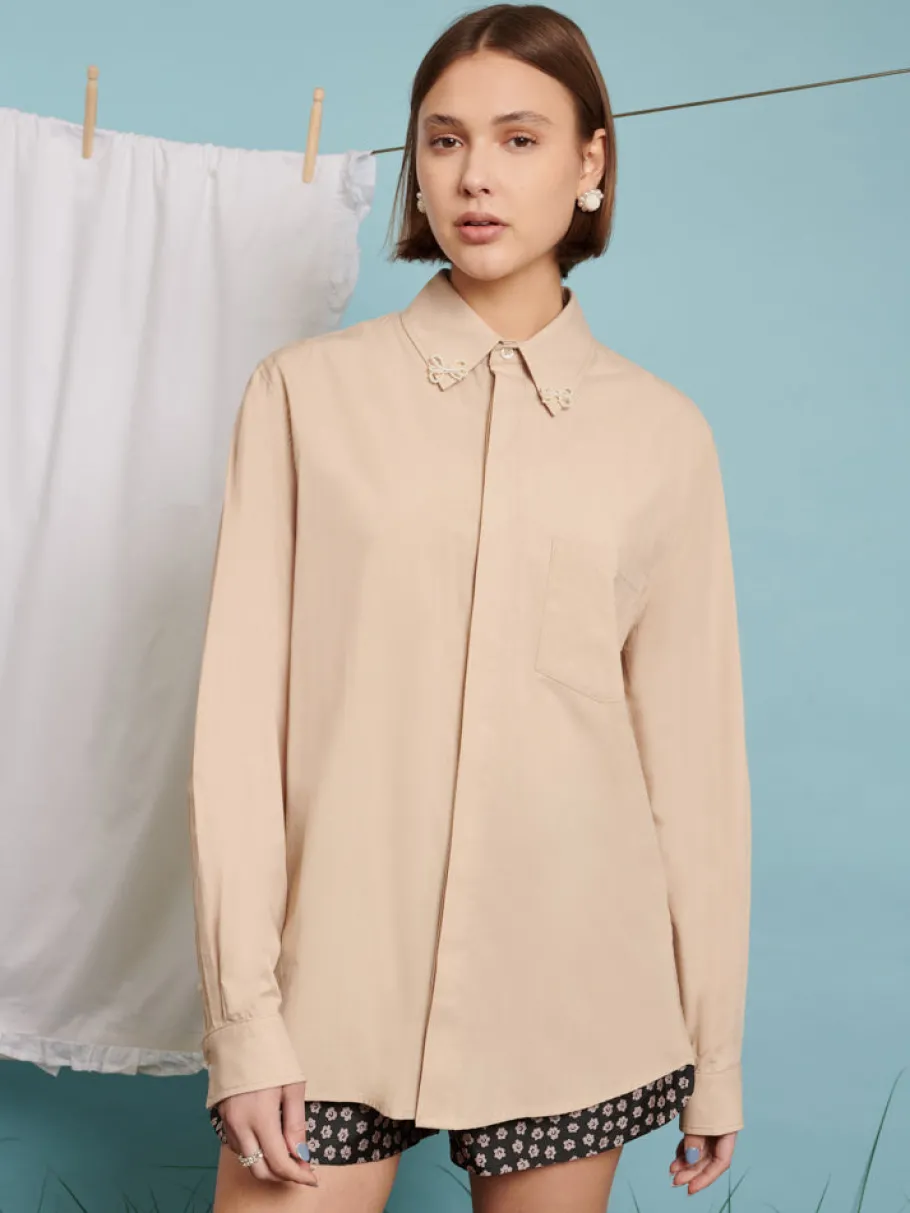 Sister Jane Penny Bow Embellished Shirt | Women Tops | Shirts