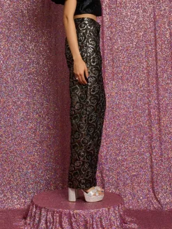 Sister Jane Rhythm Rose Jacquard Trousers | Women Bottoms