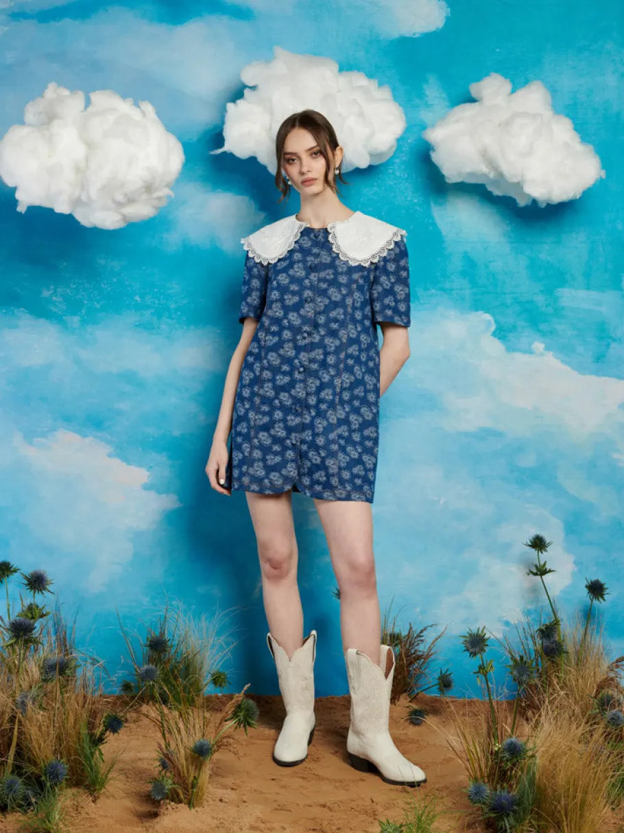 Sister Jane Wildflower Denim Mini Dress | Women Dresses