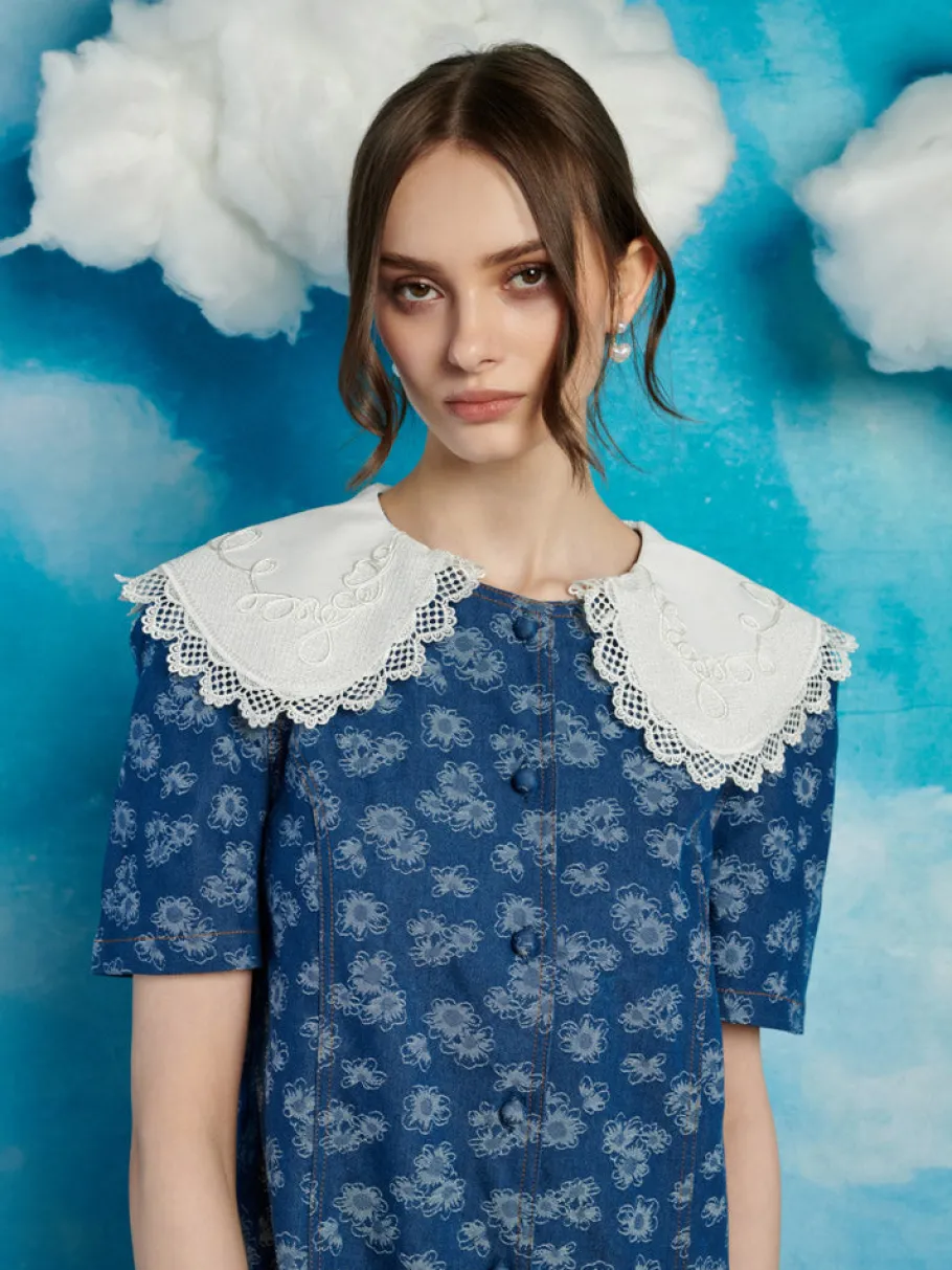 Sister Jane Wildflower Denim Mini Dress | Women Dresses