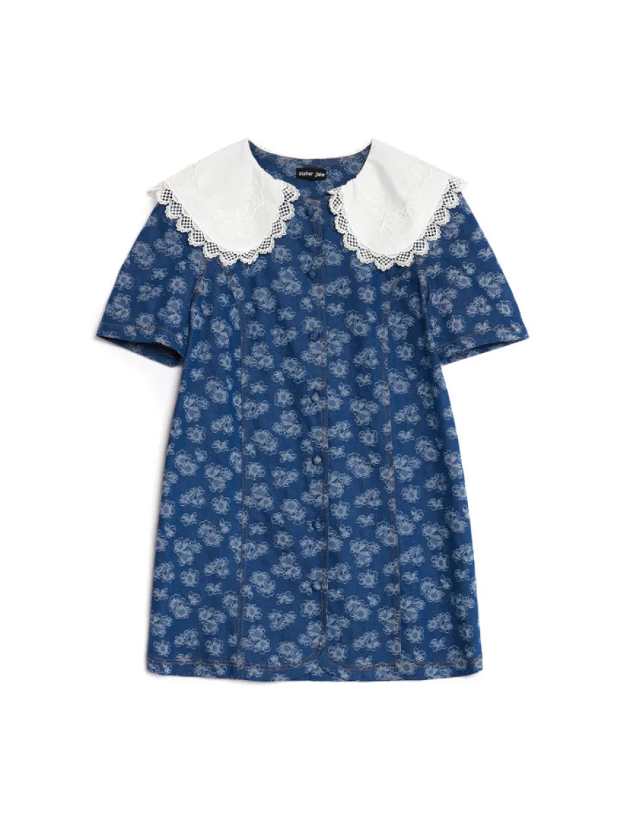 Sister Jane Wildflower Denim Mini Dress | Women Dresses
